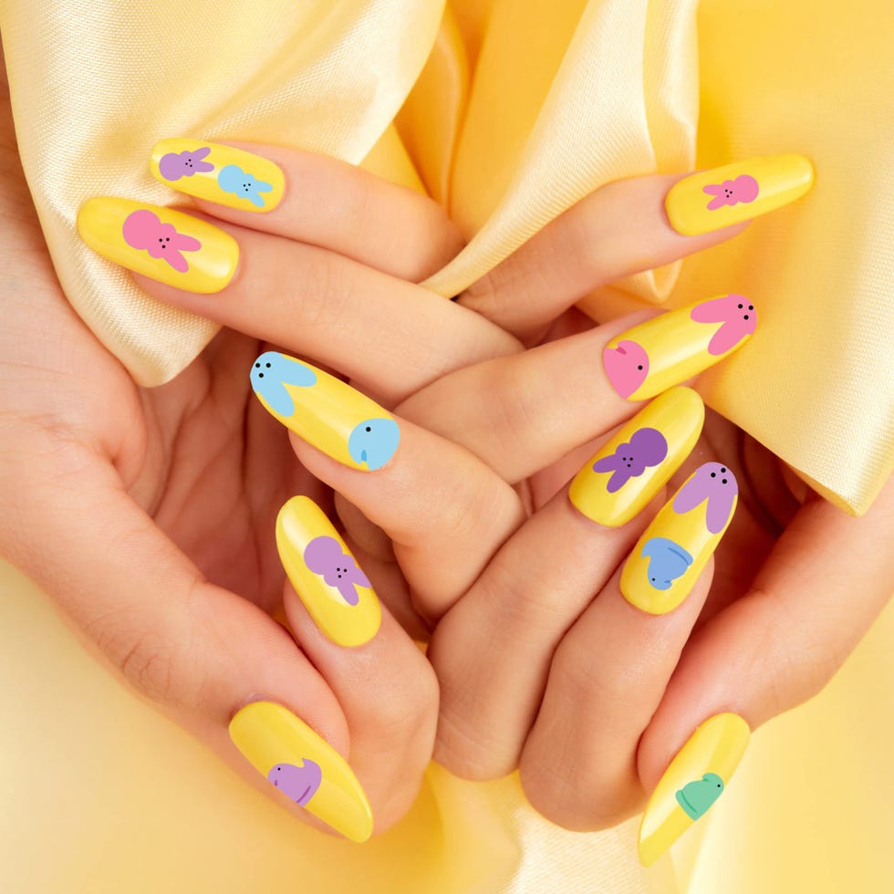 Peeps-Inspired Nail Decals Easter Nail Idea