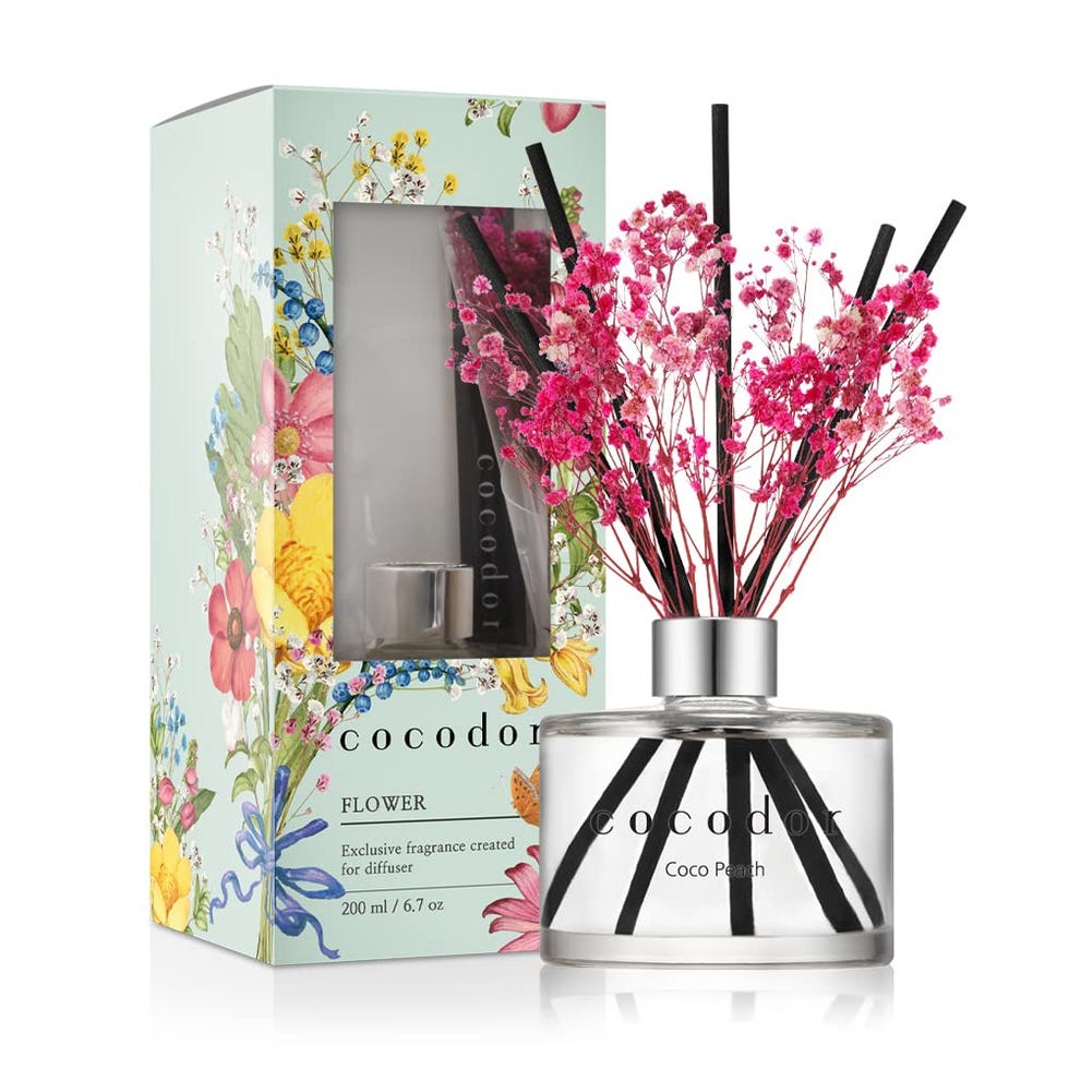 Difusor de varillas con flores secas