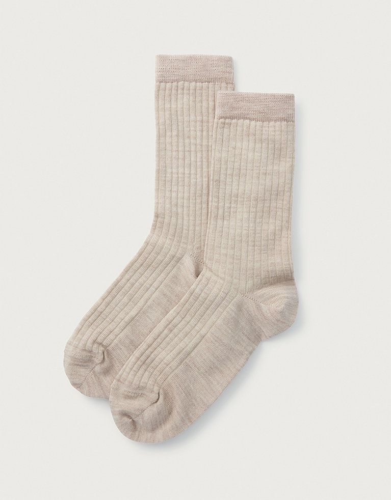 Fine Ribbed Wool Socks, £12