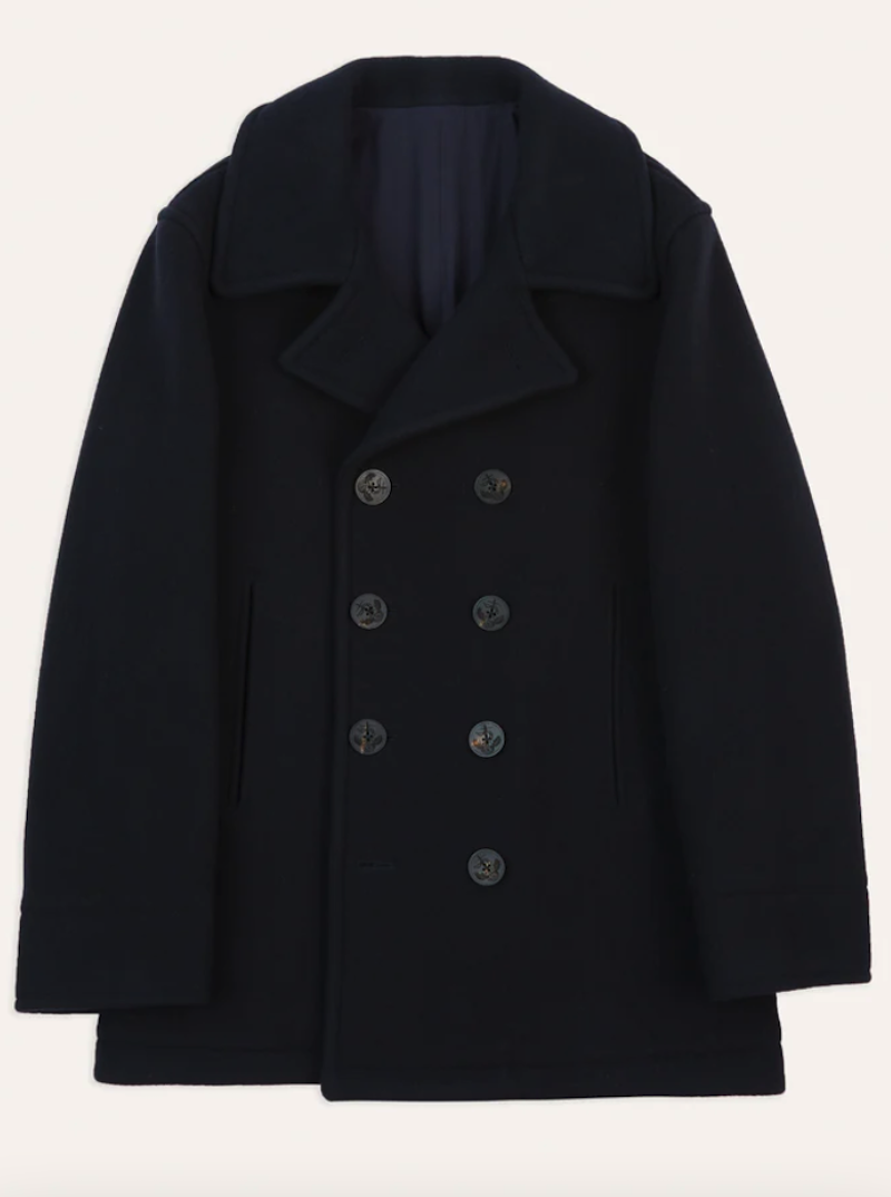 Wool Double-Breasted Peacoat