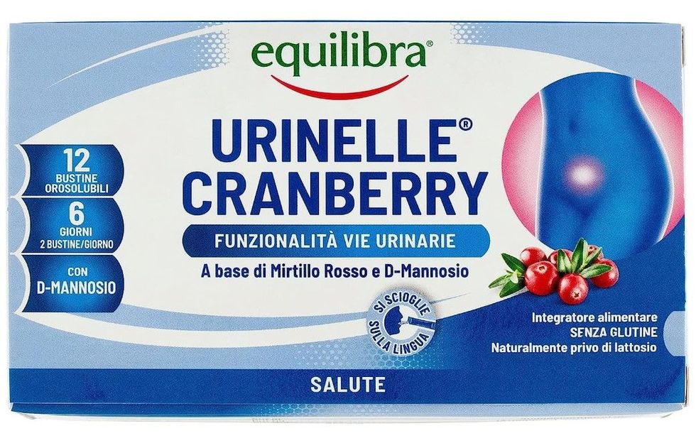 Urinelle Cranberry è un integratore alimentare a base di mirtillo rosso, con D-Mannosio, per la funzionalità delle vie urinarie. Il contenuto della bustina si scioglie direttamente in bocca.