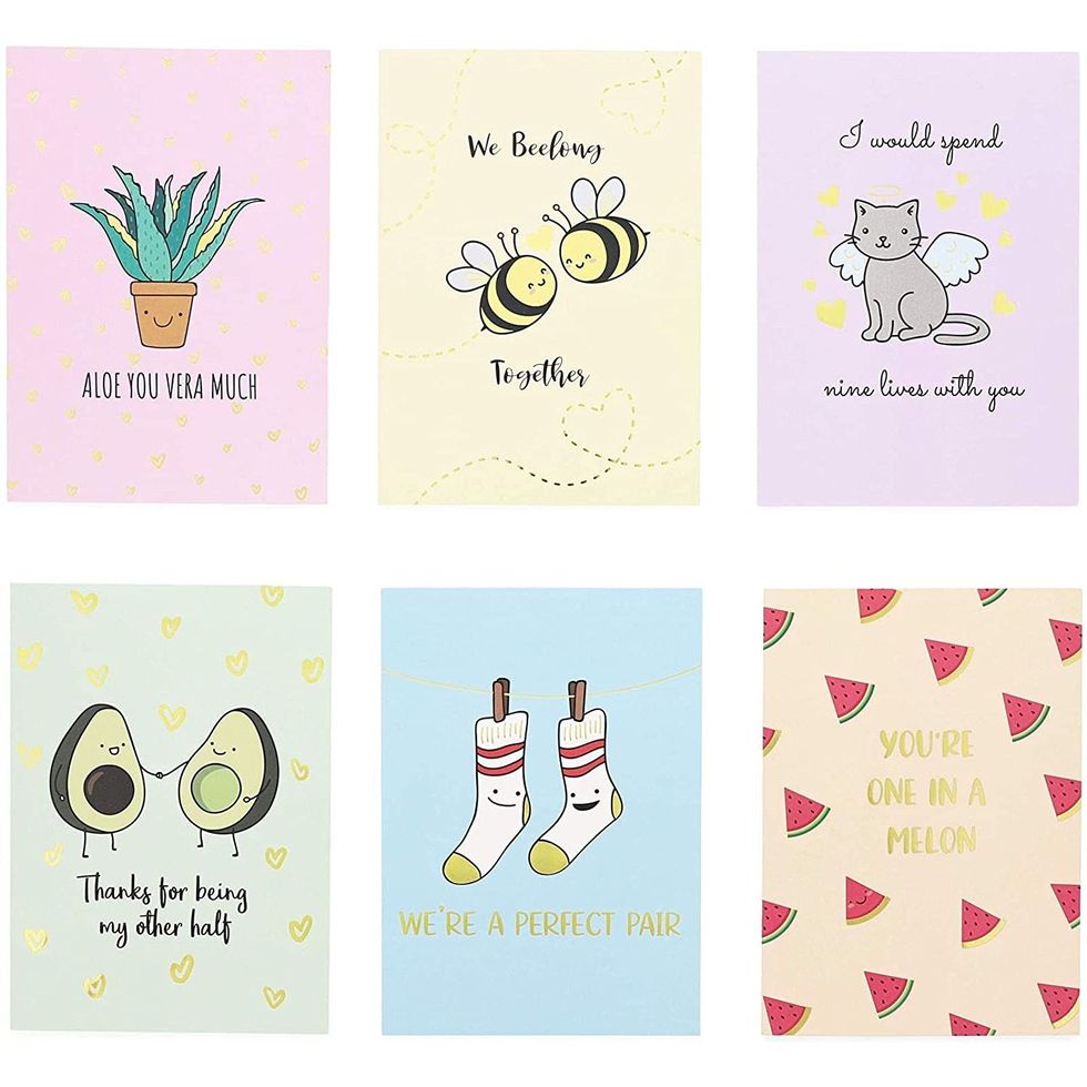 Punny Valentine’s Day Cards, Set of 12