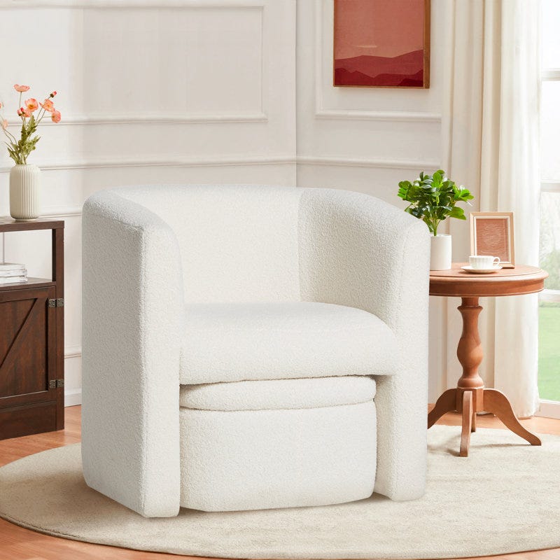 Sarcoxie Upholstered Barrel Accent Chair