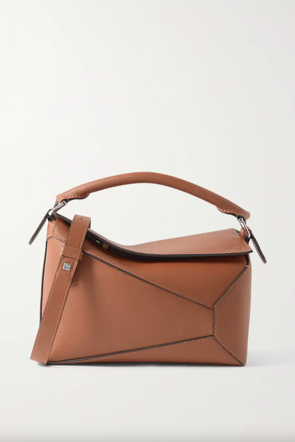 Puzzle Edge small textured-leather shoulder bag