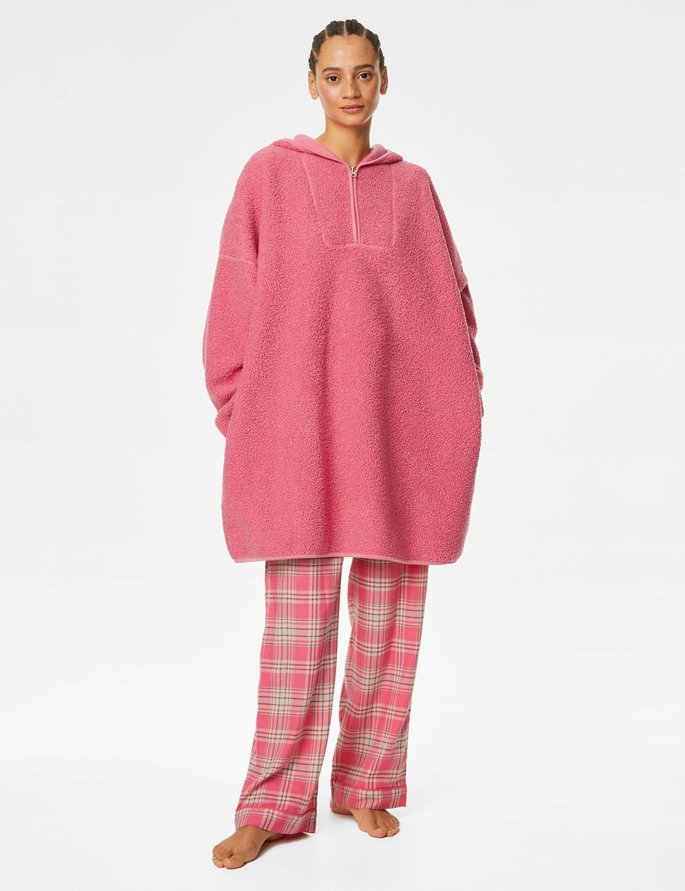 Fleece Supersoft Oversized Hoodie, M&S Collection