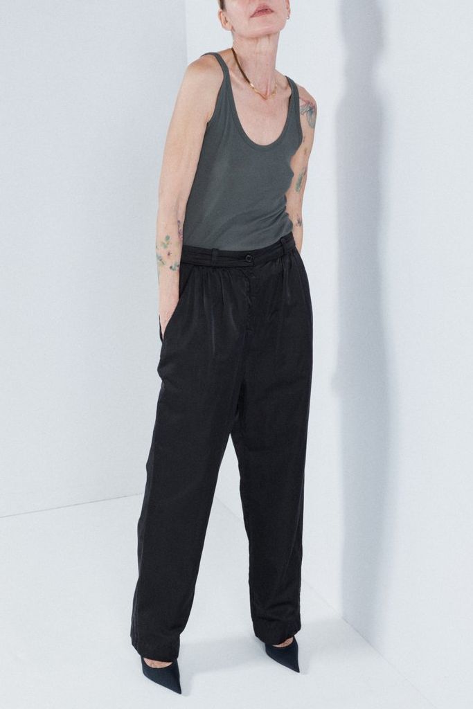 Parachute cotton and silk trousers