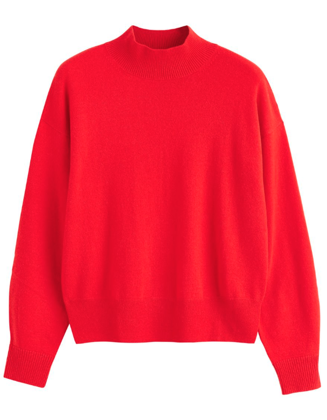 Wool-Cashmere High-Neck Sweater