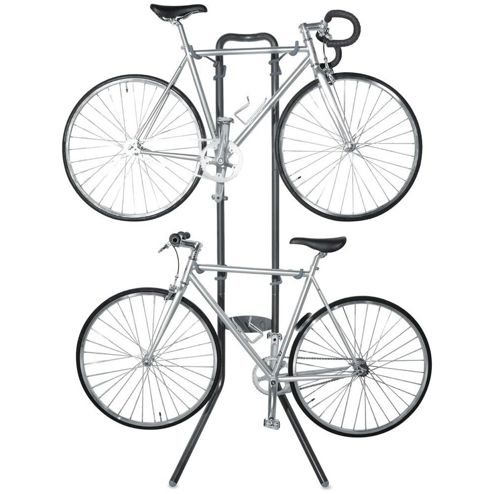 Rugged Two-Bike Gravity Stand
