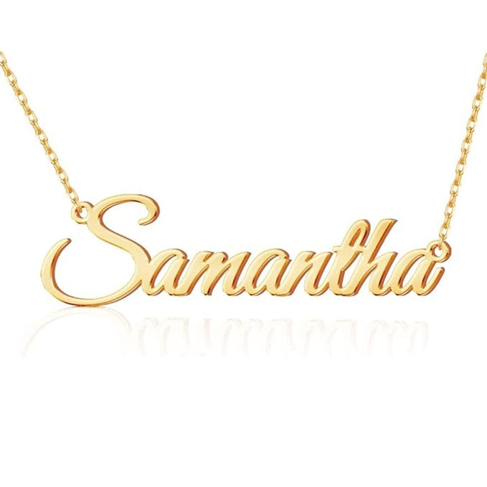 Custom Name Necklace Personalized 18K Gold Plated Nameplate