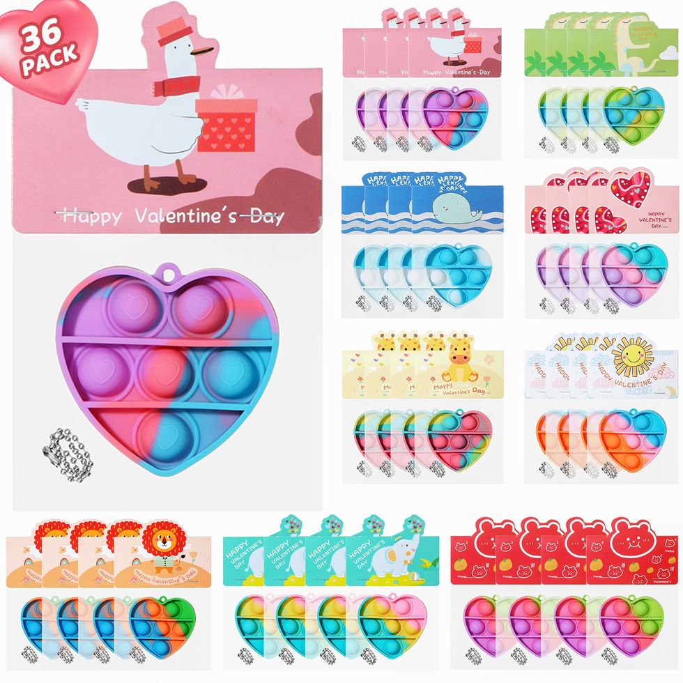 JOYIN 28 Pack Valentines Day Gifts Cards for Kids, Valentines Greeting Cards with Emoji Plush Key-chain Valentine Classroom Exchange Gifts Party Favors