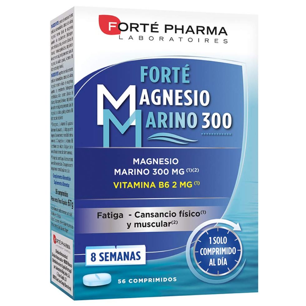 Magnesio Marino de Origen Natural. FORTÉ MAGNESIO 300 MARINO, 56 Comprimidos - Forté Pharma
