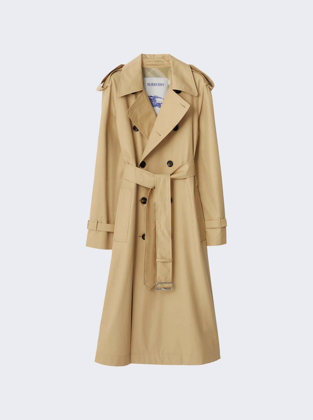 23区 LIGHT BEIGE SPRING COAT Japanese Fabric Long Coat with Belt - Beige [A30_HO224LAN13