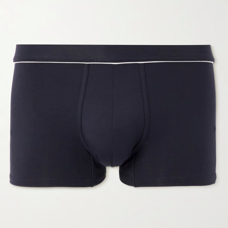 Men's 100% Silk Knitted Underwear Stretch Boxer Briefs