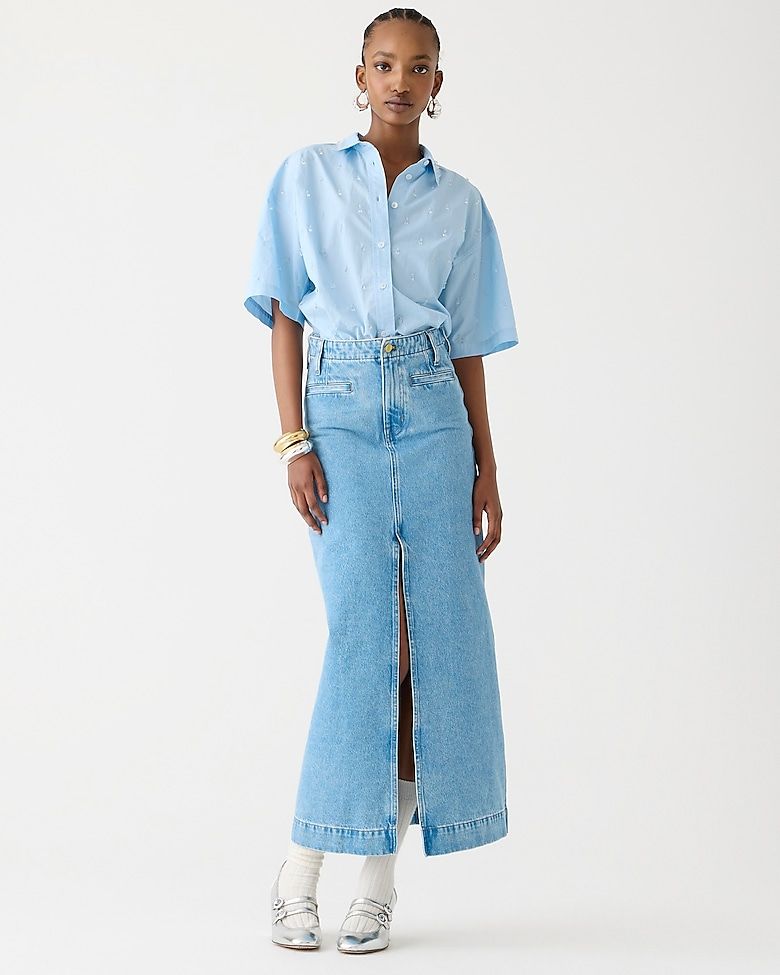 High-Waisted OG Straight Cut-Off Mini Jean Skirt | Old Navy
