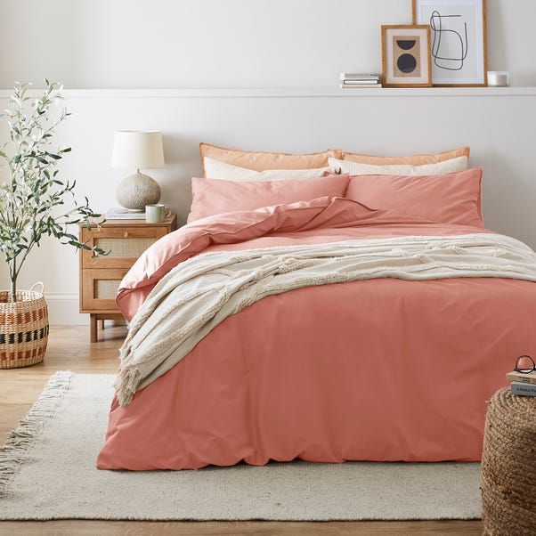 Dunelm Soft Washed Recycled Cotton Duvet Cover and Pillowcase Set