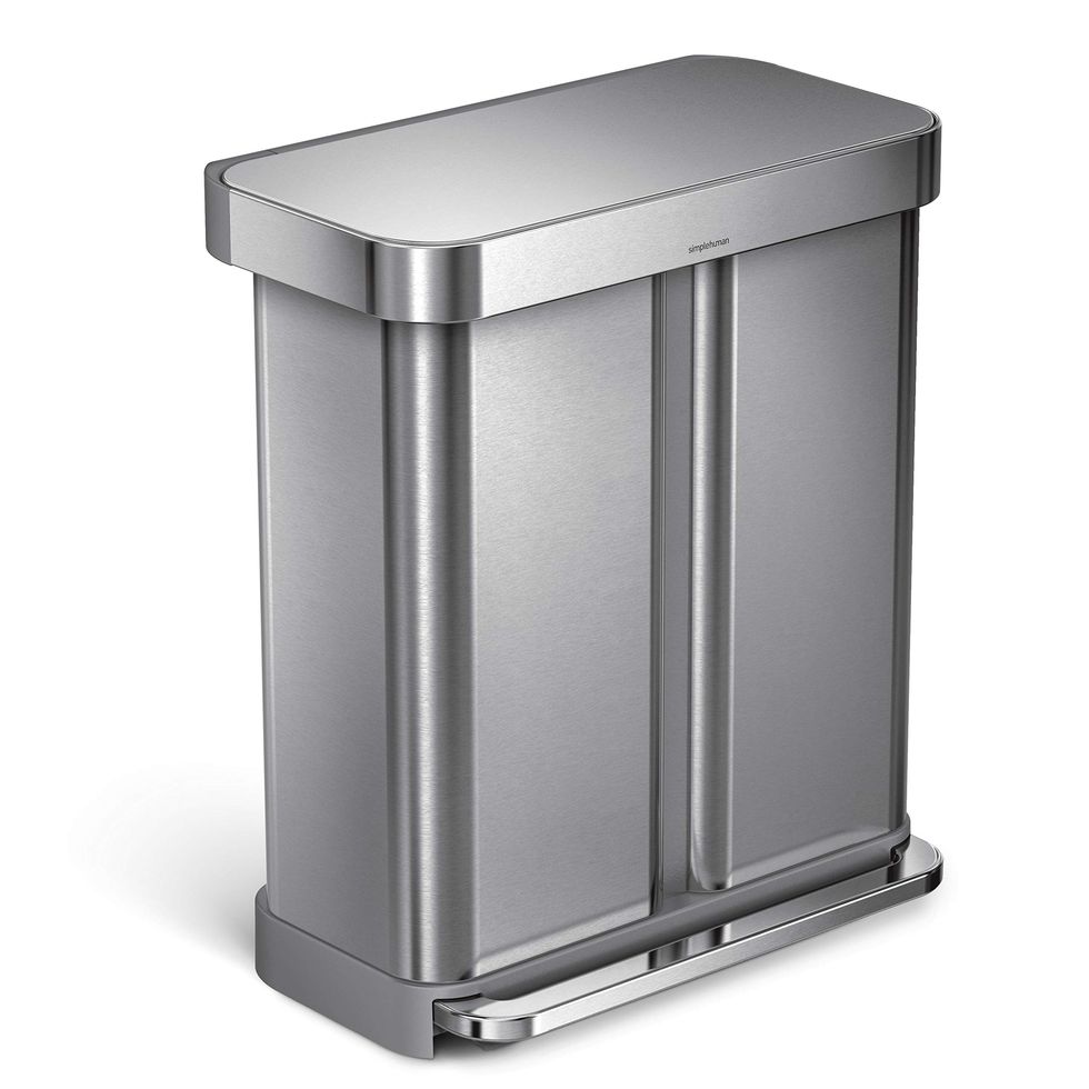 Hands-Free Dual Compartment Trash Can