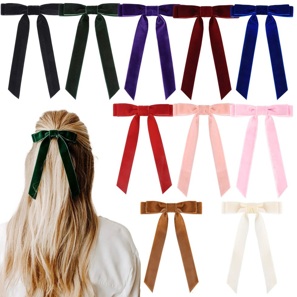 Velvet Bows Hair Clip (10-Pack)