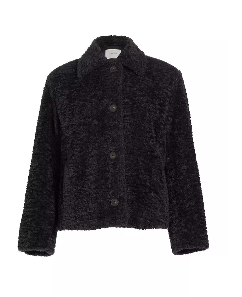 Bouclé Faux-Fur Jacket