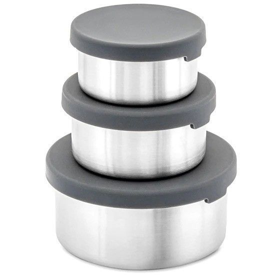 Stainless Steel 10 Oz and 6 Oz Snack Containers Set Of 2
