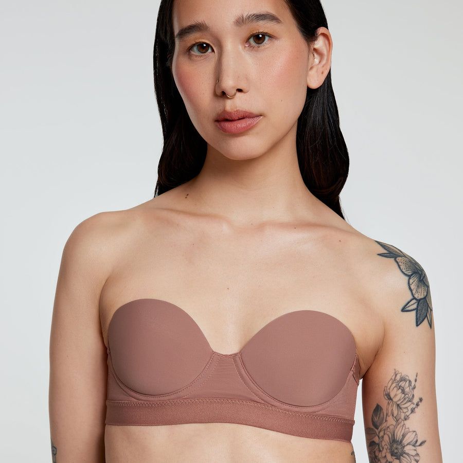 the fits everybody bandeau bra has been my ride or die strapless
