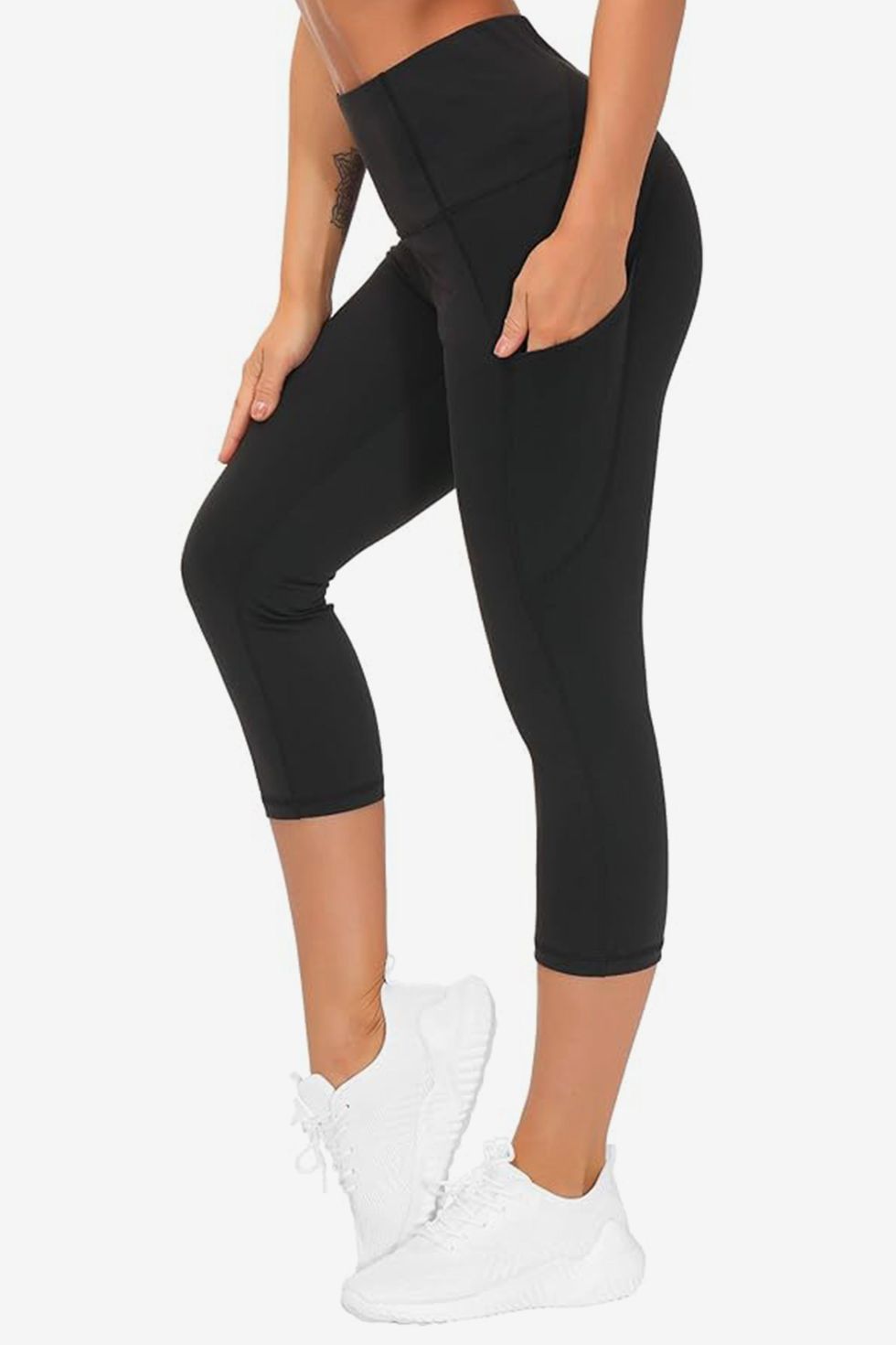 Yogipace Petite Women's 25 Yoga Workout Running Leggings with Side  Pockets Black Size XS : Clothing, Shoes & Jewelry