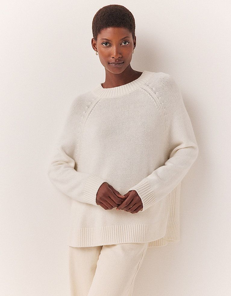 Crew Neck Jumper with Cashmere