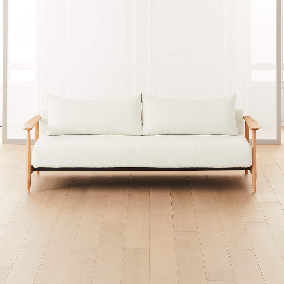Una Ivory Boucle Sleeper Sofa Una Ivory Boucle Sleeper Sofa