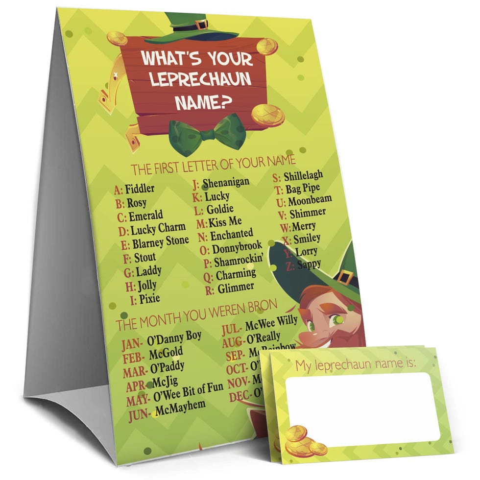 What's Your Leprechaun Name Game