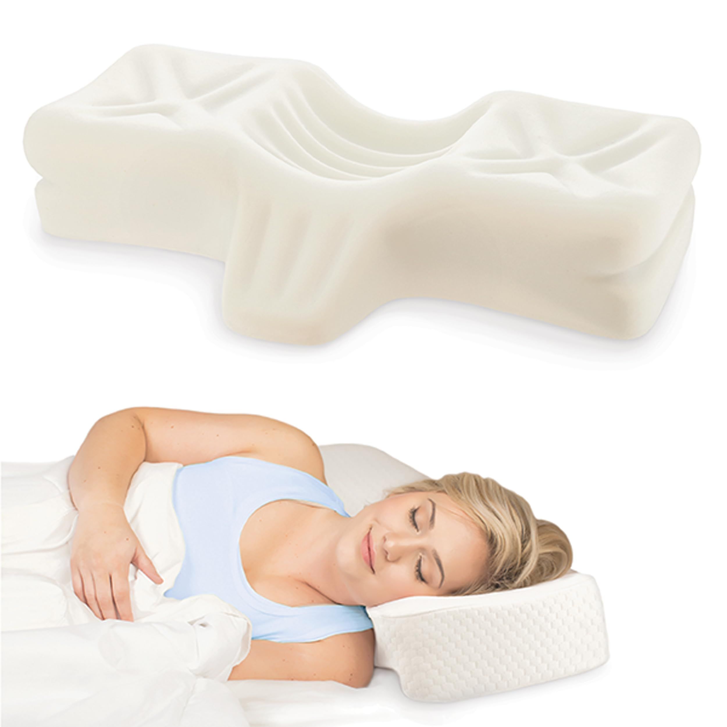 Cr sleep memory foam contour pillow for hotsell neck pain