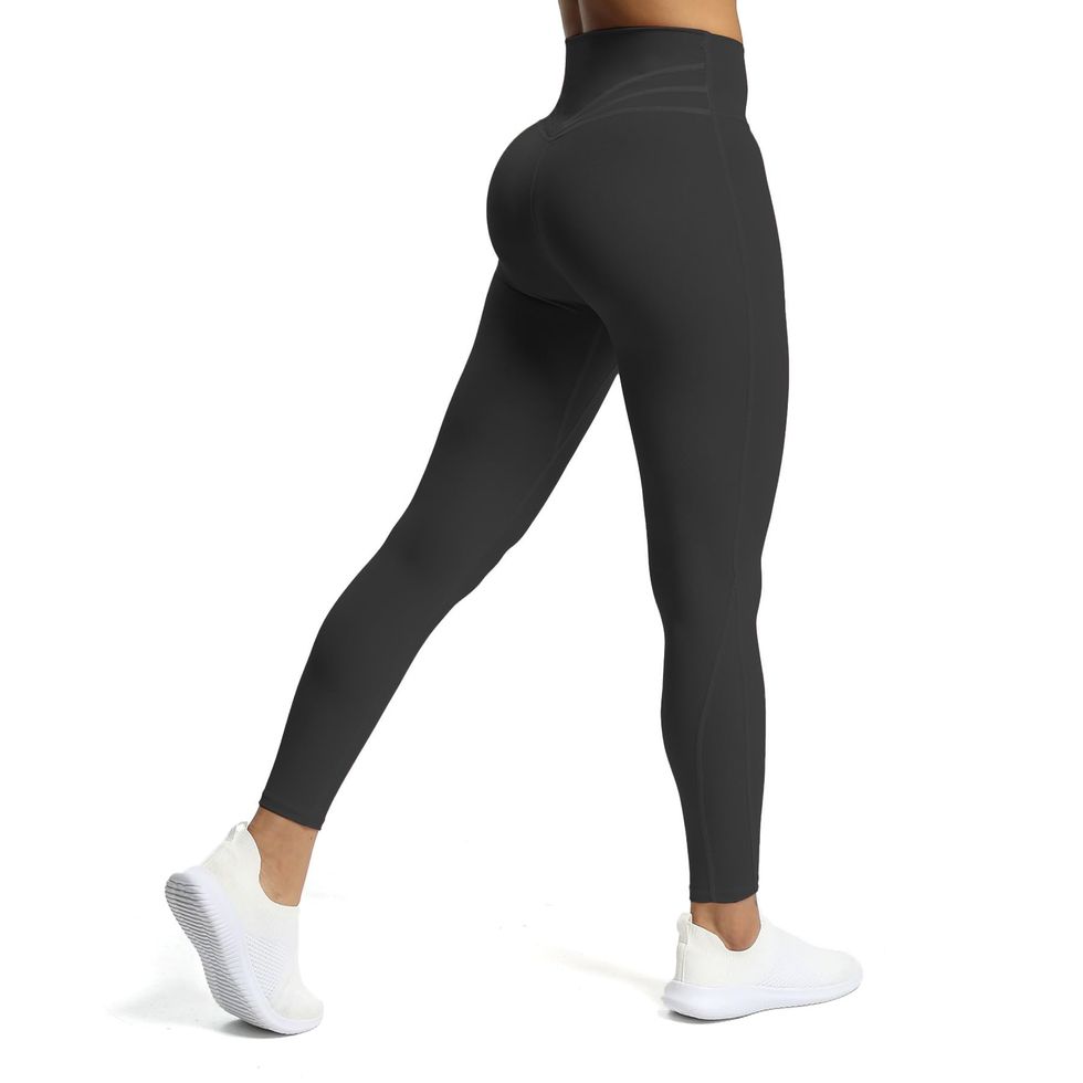 A AGROSTE Workout Leggings for Women Seamless Scrunch Butt Lifting Leggings  High Waisted Tummy Control Contours Yoga Pants
