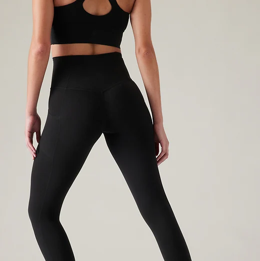 Athleta Black High Gear 7/8 Tight Yoga Fitness Pant NEW! XL Xtra