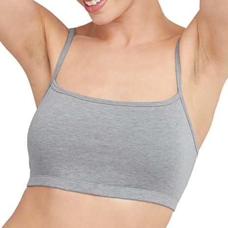 Hanes Womens Scoopneck Bralette Pack, Low-Impact Bra, Cooling Stretch Cotton  Crop Top, 3-Pack : : Clothing, Shoes & Accessories