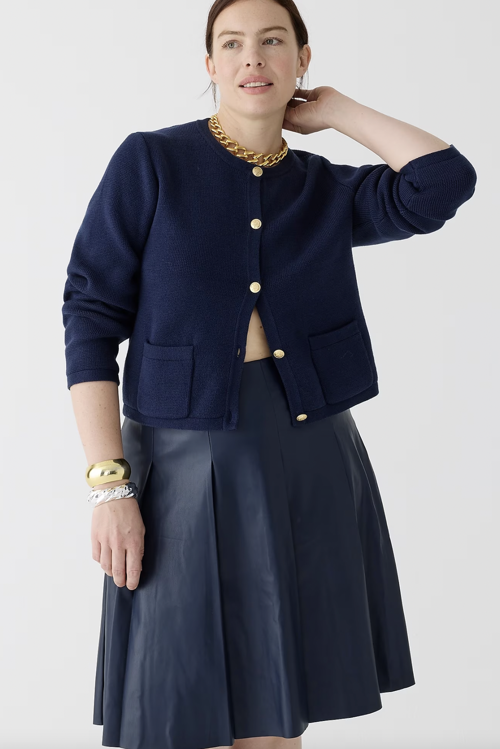 Emilie Sweater Lady Jacket with Contrast Trim