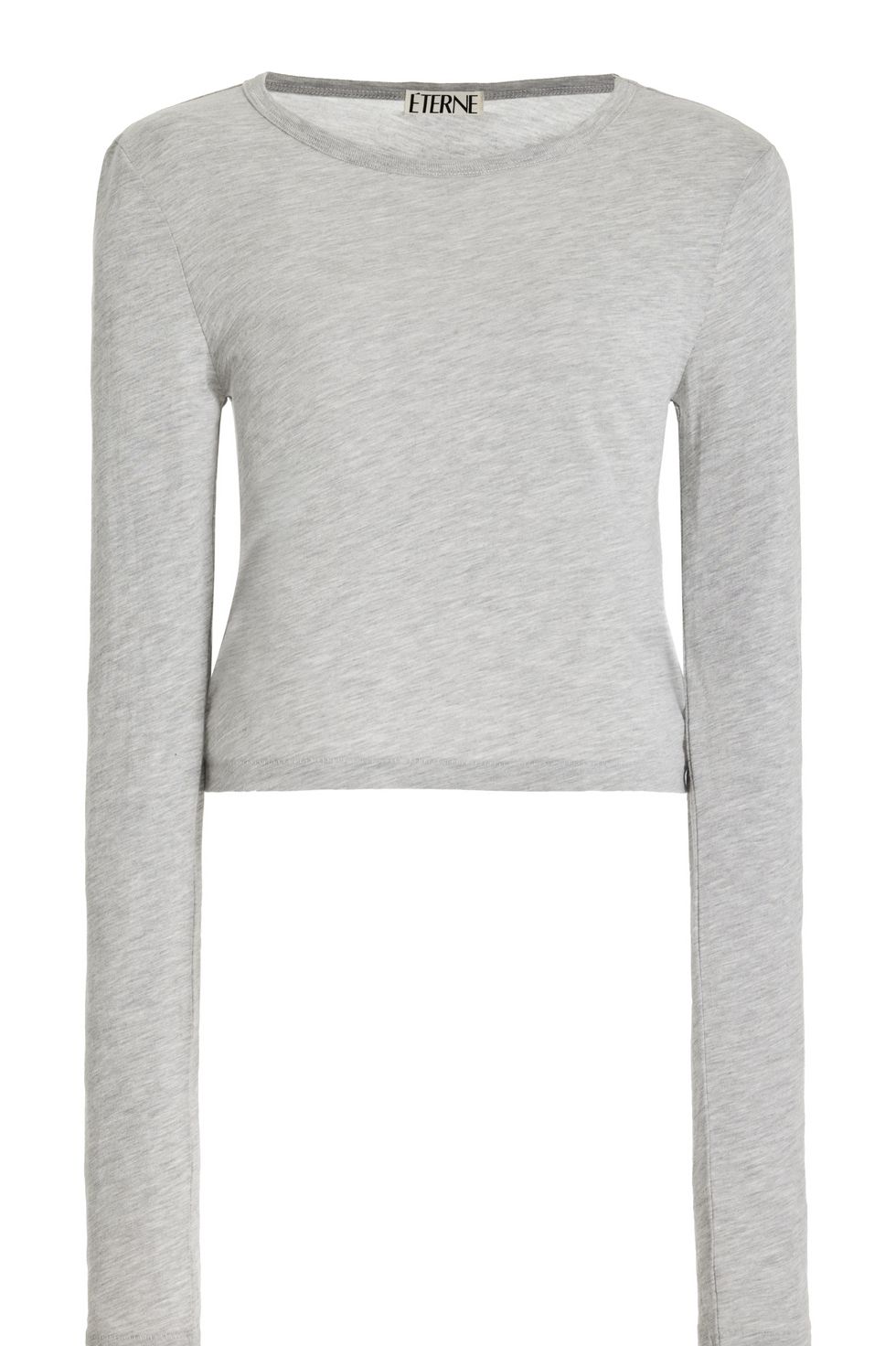 Skims Cotton-blend Long-sleeved T-shirt in Grey
