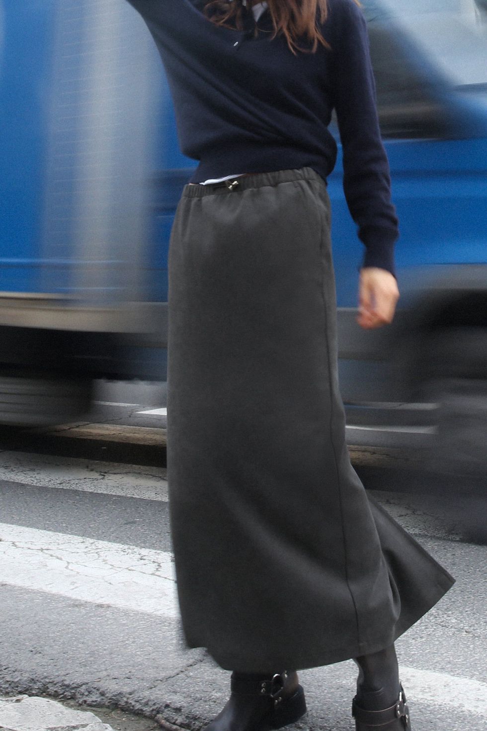 Falda con cintura elástica