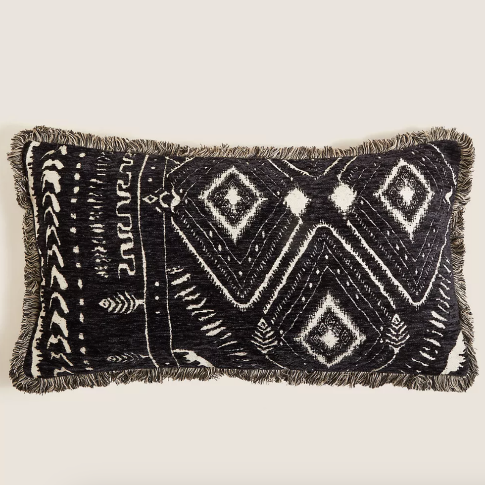 Chenille Patterned Bolster Cushion