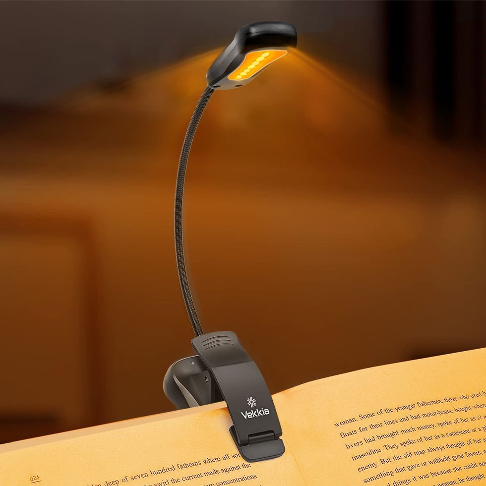 Amber Rechargeable 7 LED Eye-Care Book Light