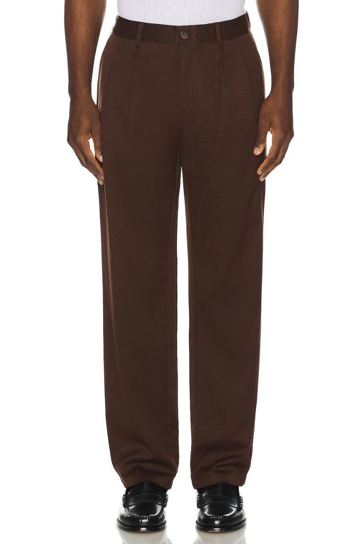 Bound Pleated Smart Trousers