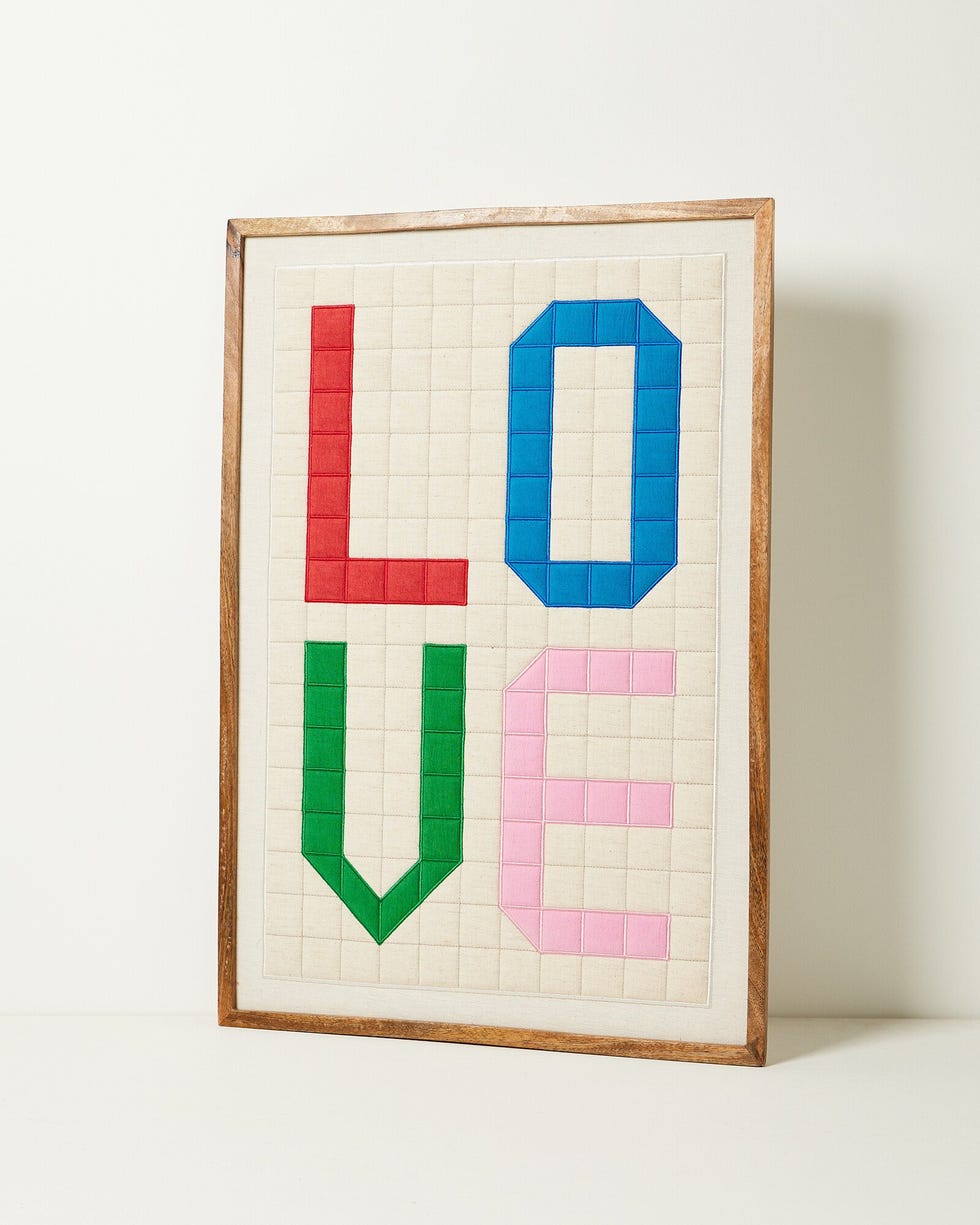 Love Patchwork Framed Wall Art