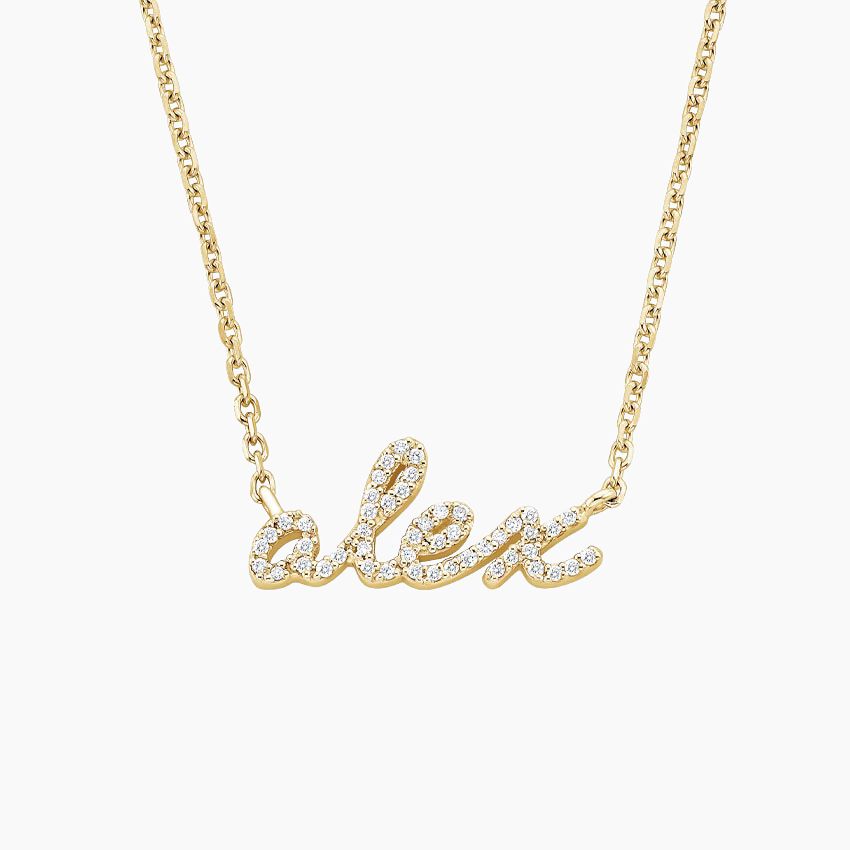 Script Diamond Name Necklace