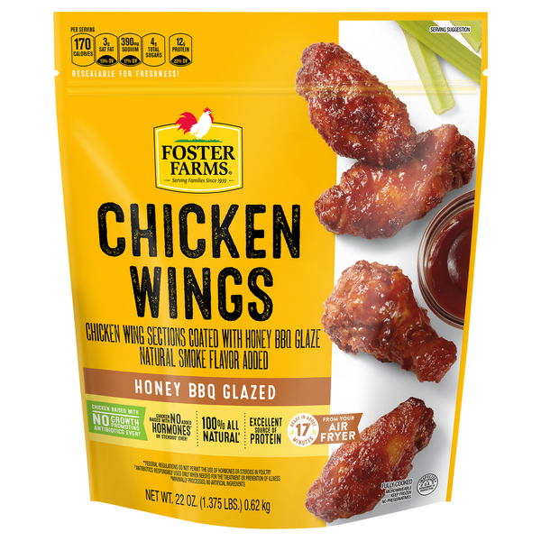 1. Foster Farms - Honey BBQ Chicken Wings 