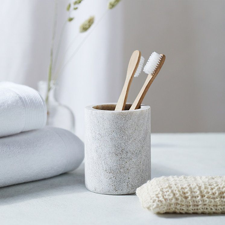 The White Company Marble Toothbrush Holder