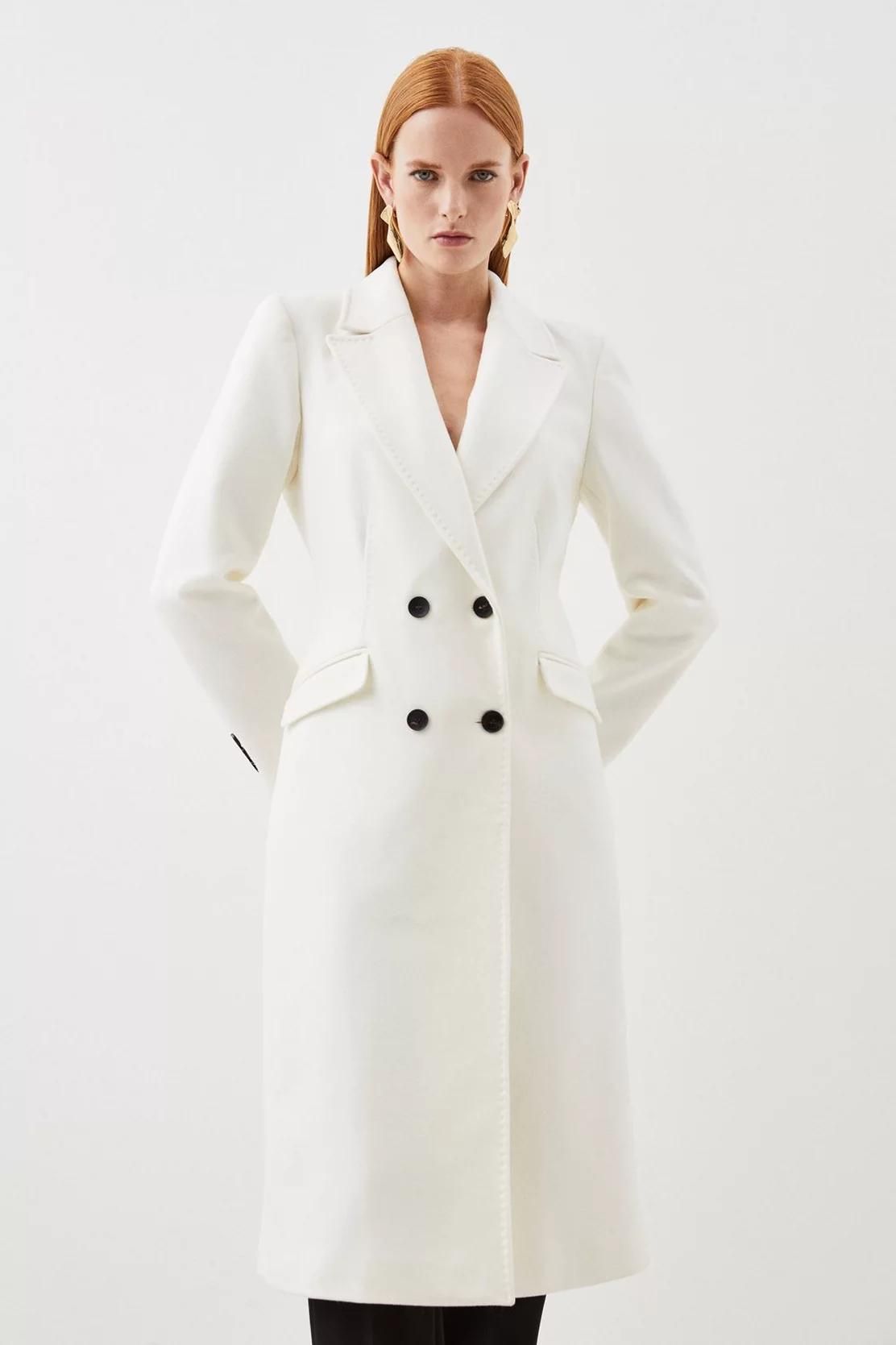 Fitted hot sale coat womens