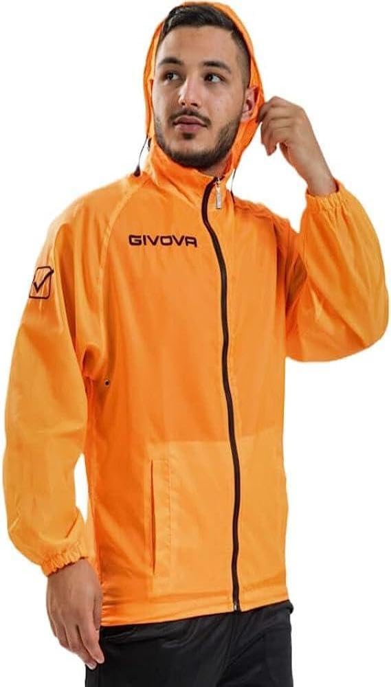 Cortavientos impermeable deportivo Givova en color naranja