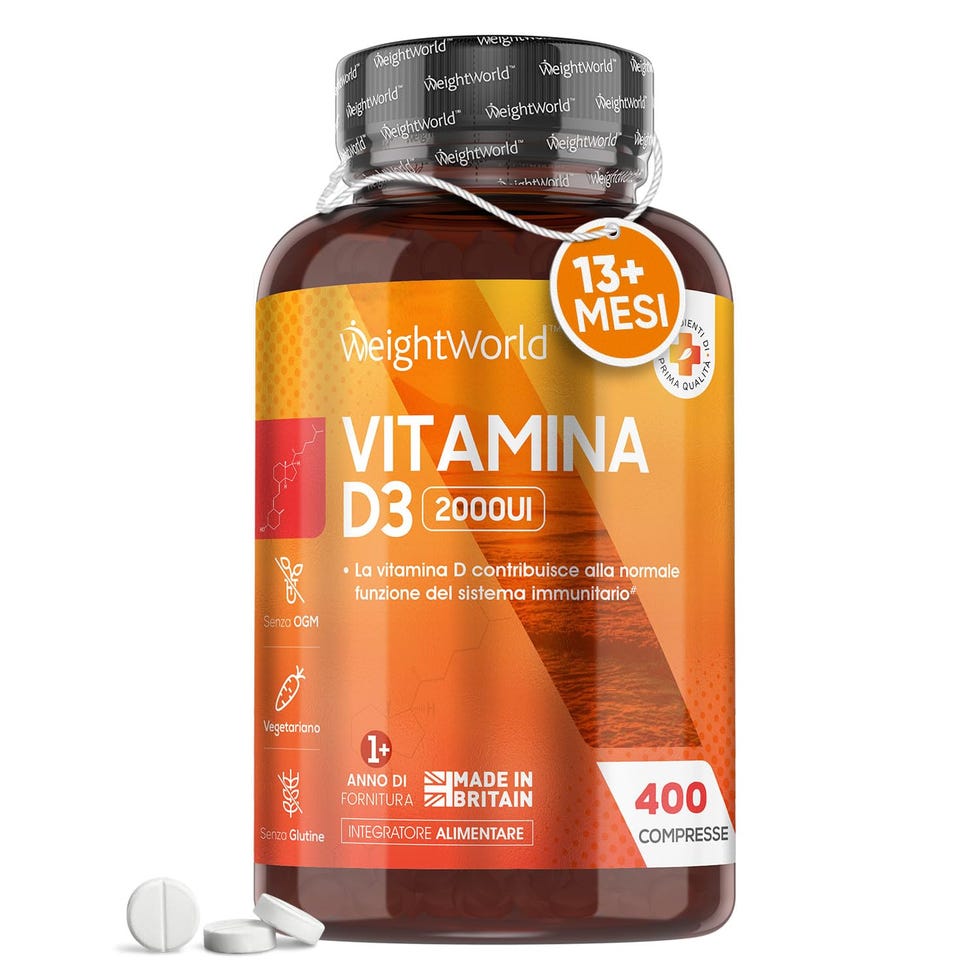 Vitamina D da 2000UI (50mcg) per Compressa - 1+ Anno di Vitamina D3, 400 Compresse di Vitamina D 2000 UI (Colecalciferolo) - Ossa, Denti, Muscoli, Sistema immunitario - Integratore Vitamina D (Vit D)