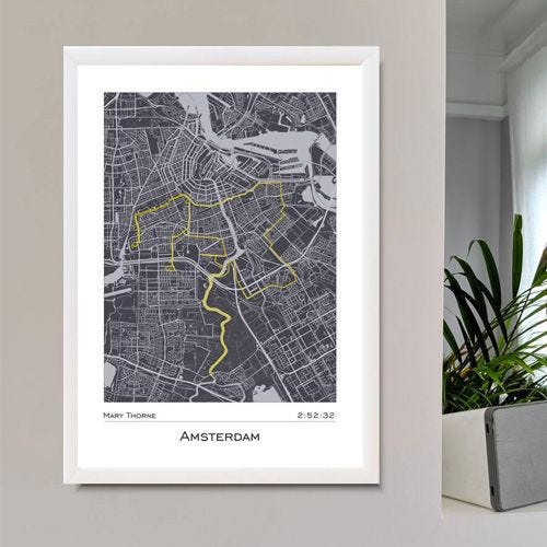 Any Marathon Or Running Event Map Route Print