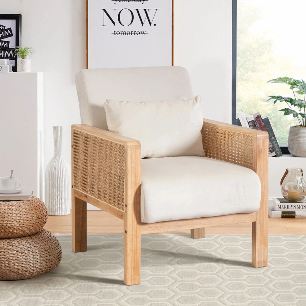 Everard Soft Rattan Upholstered Armchair