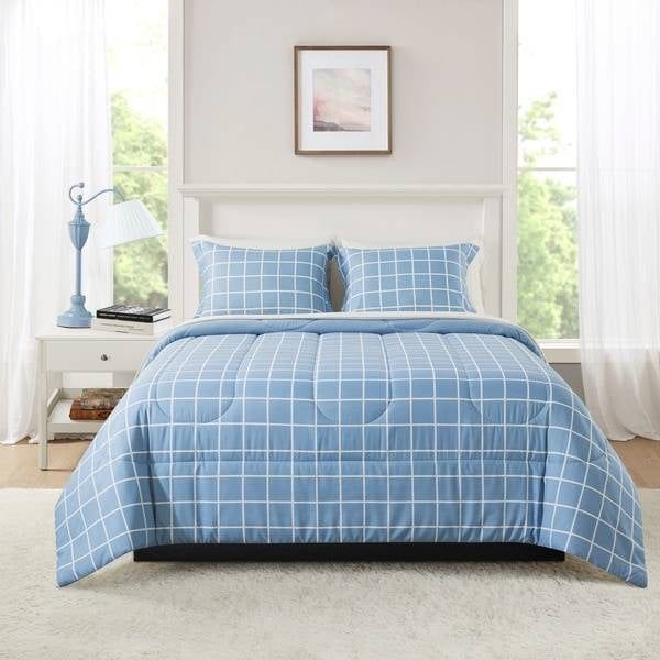 12 Best Bedding Sets And Bundles In 2024   1706819523 Mainstays Blue Check Reversible 7 Piece Bed In A Bag Comforter Set With Sheets Queen Adult Unisex 49db7cff A1c5 484e 8bbd Cecde02d2aca.32d75f797a4d6cc7f4f4584ac1b29ece 