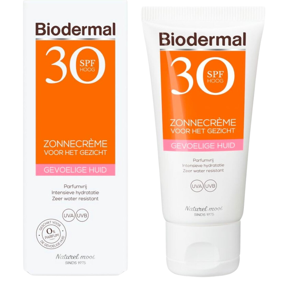 Biodermal - Gevoelige Huid Zonnecrème Gezicht Water Resistant SPF 50