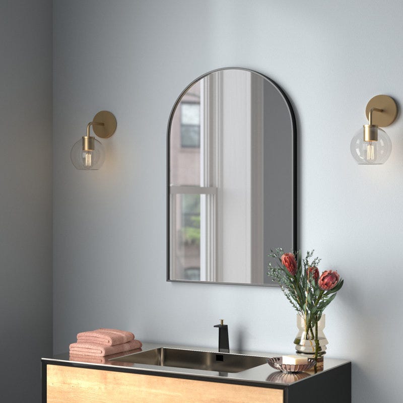 Destefano Arch Metal Wall Mirror